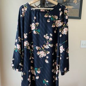 Modcloth Navy floral shift dress